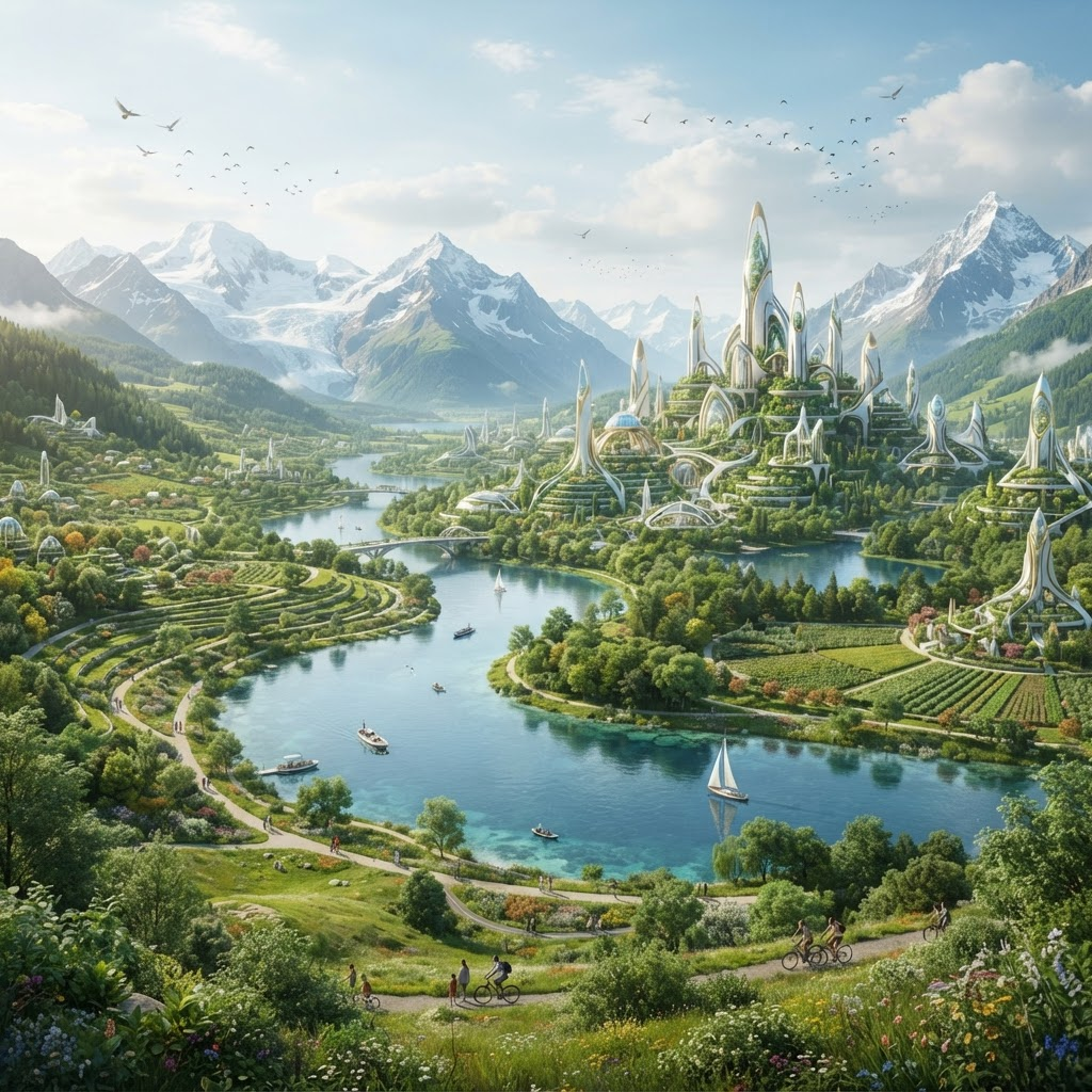 A civilisation living in harmony with nature
